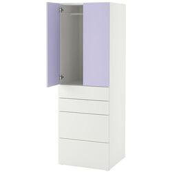 Dulap Ikea Smastad/Platsa 4 sertare 60x57x181 (Alb/Lila Deschis) Thumb