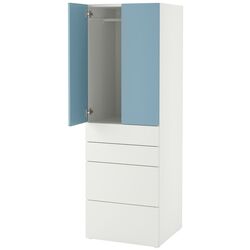 Dulap Ikea Smastad/Platsa 4 sertare (Alb/Albastru) Thumb