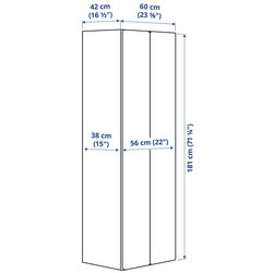 Dulap Ikea Smastad/Platsa 60x42x181 (Alb/Verde Deschis) Thumb
