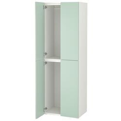 Dulap Ikea Smastad/Platsa cu 2 bare umerase 60x42x181 (Alb/Verde Deschis) Thumb