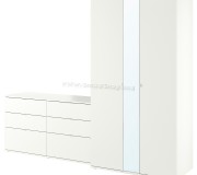 Dulap Ikea Vihals cu comoda 245x57x200 (Alb)