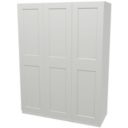 Шкаф комбинированный Ikea Pax/Grimo 3 двери/полки/штанги/ящики 150x60x201 (Белый) Thumb