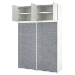Dulap combinat Ikea Platsa 160x57x241 (Alb Larkollen/Gri Inchis)