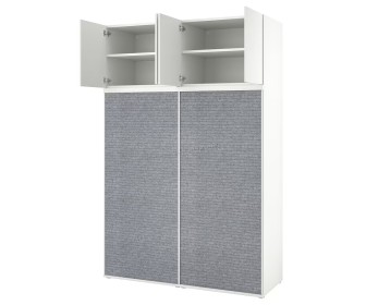 Шкаф комбинированный Ikea Platsa 160x57x241 (Ларколлен Белый/Темно-серый)