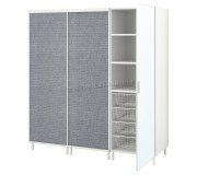 Шкаф комбинированный Ikea Platsa 180x57x191 (Ларколлен Белый/Темно-серый)