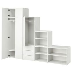 Dulap combinat Ikea Platsa 5 usi/3 sertare 280x42x221 (Alb/Fonnes Alb) Thumb