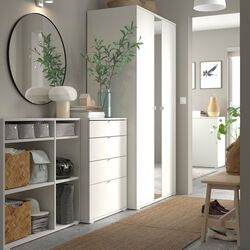 Шкаф комбинированный Ikea Vihals с комодом 270x57x200 (Белый) Thumb