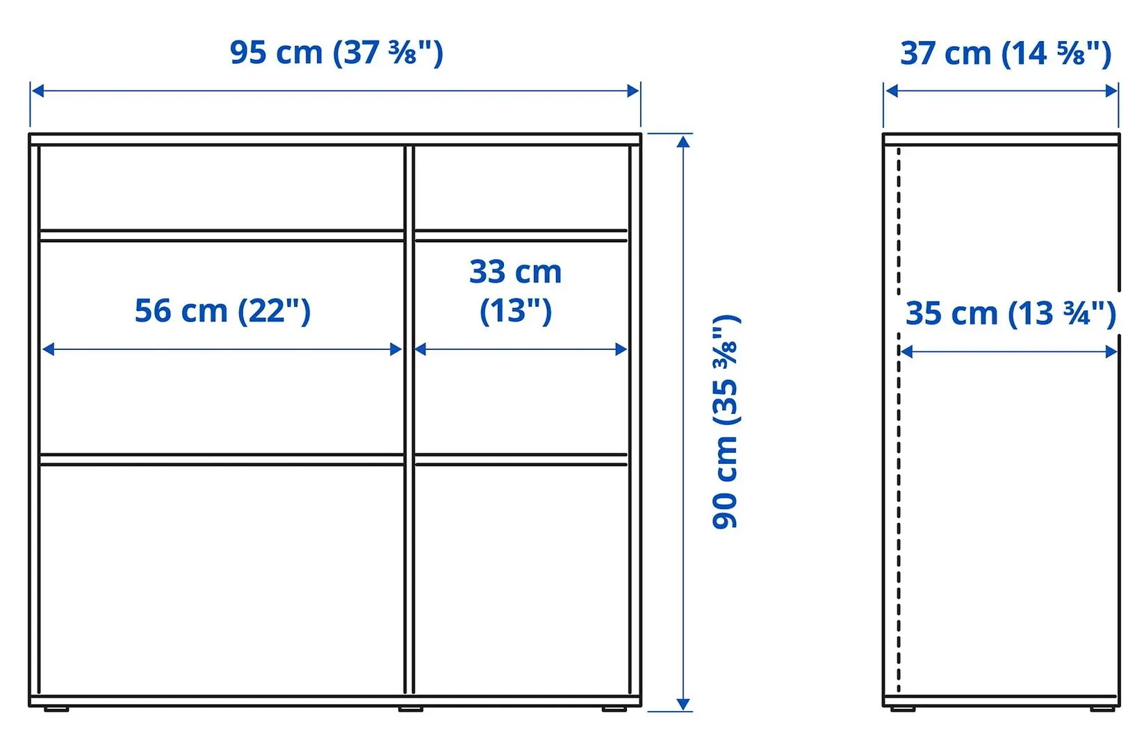 Шкаф комбинированный Ikea Vihals с комодом 270x57x200 (Белый)