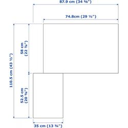 Dulap de colț Ikea Pax/Fardal/Aheim raft/bare/oglinda 111/88x236 (Alb Lucios) Thumb