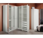 Угловой шкаф Ikea Pax/Grimo/Aheim полки/штанги/ящики/корзины/зеркало 210/160x236 (Белый)