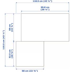 Dulap de colț Ikea Pax/Grimo rafturi/bare 110/110x201 (Alb) Thumb