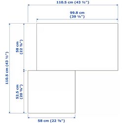 Dulap de colț Ikea Pax/Grimo rafturi/bare 110/110x236 (Alb) Thumb