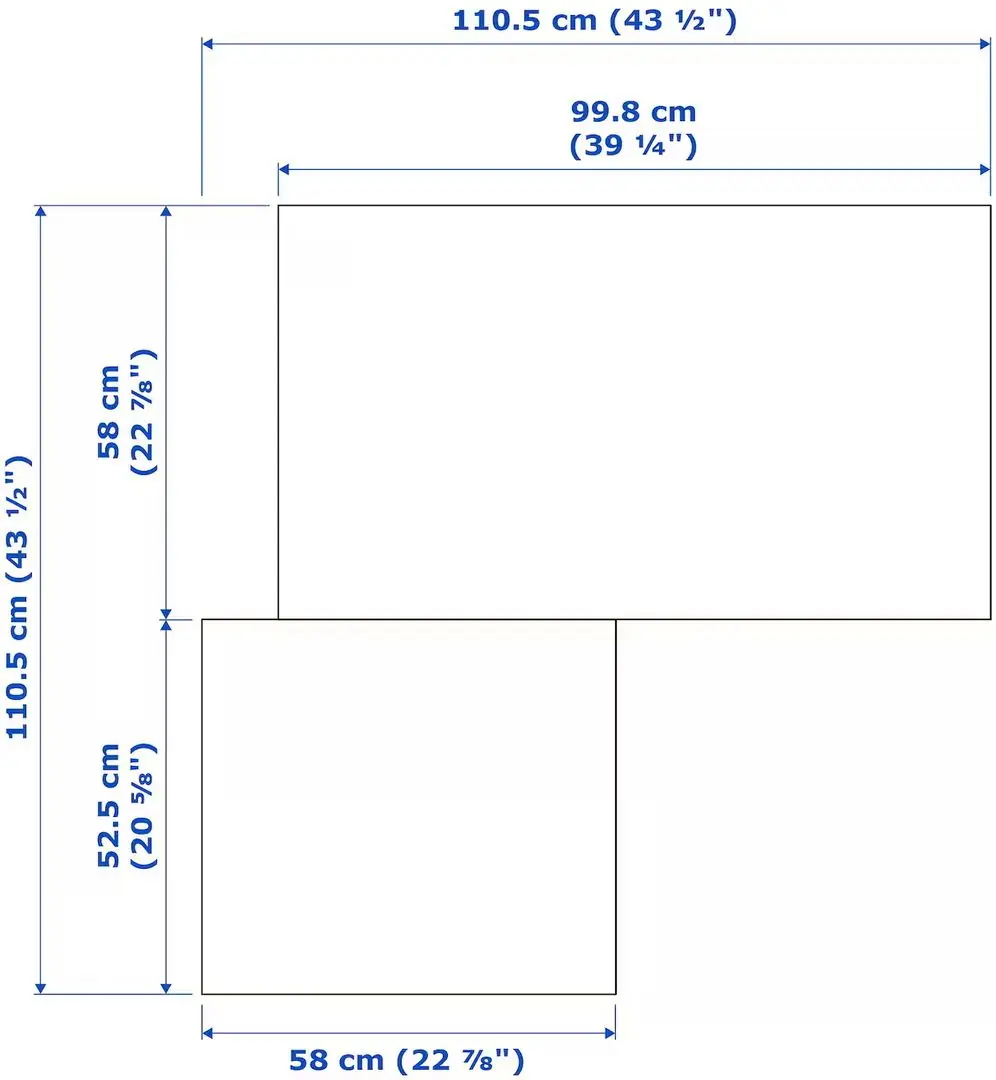 Dulap de colț Ikea Pax/Grimo rafturi/bare 110/110x236 (Alb)
