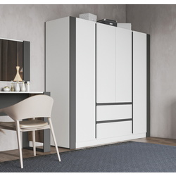 Dulap Magnusplus Combo 180х200х60 (Graphite/White)