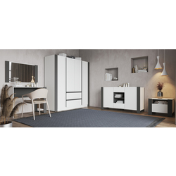 Шкаф Magnusplus Combo 180х200х60 (Graphite/White) Thumb