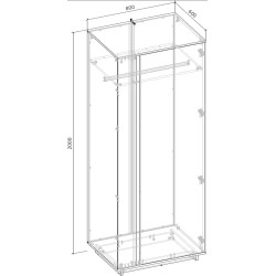 Шкаф Magnusplus Concept CT22 80x200x60 (Grey Craft Oak/Nimphaea Alba) Thumb