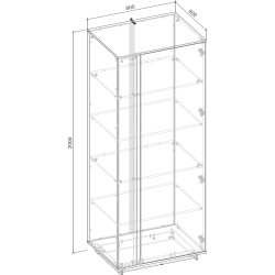 Шкаф Magnusplus Concept CT23 80x200x60 (Grey Craft Oak/Nimphea Alba) Thumb