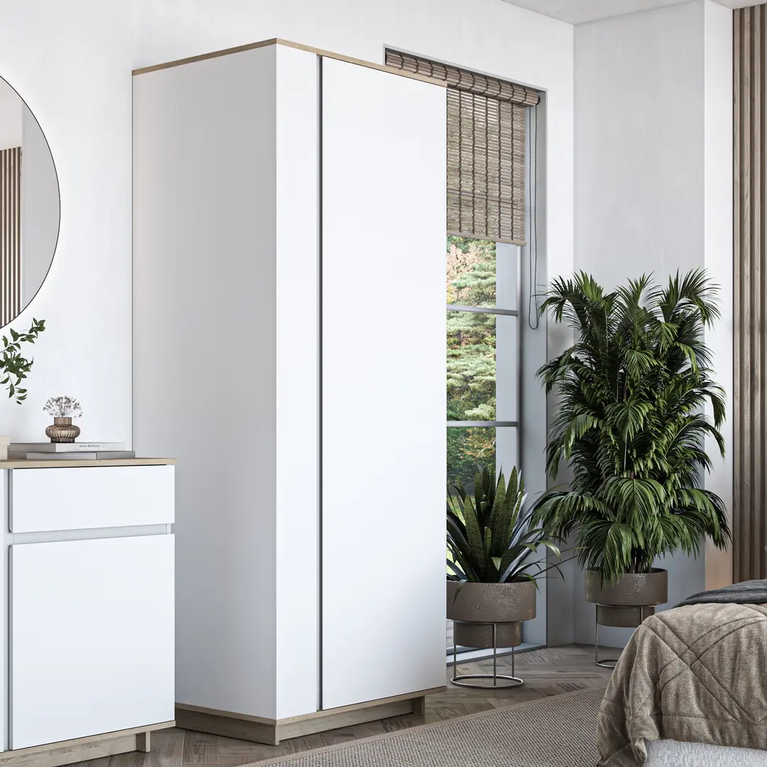 Шкаф Magnusplus Concept CT23 80x200x60 (Grey Craft Oak/Nimphea Alba)