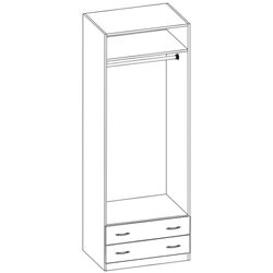 Dulap Marcel Prod 2U+2S 74x212 (Cherry) Thumb