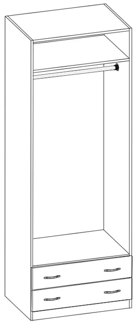 Dulap Marcel Prod 2U+2S 74x212 (Cherry)