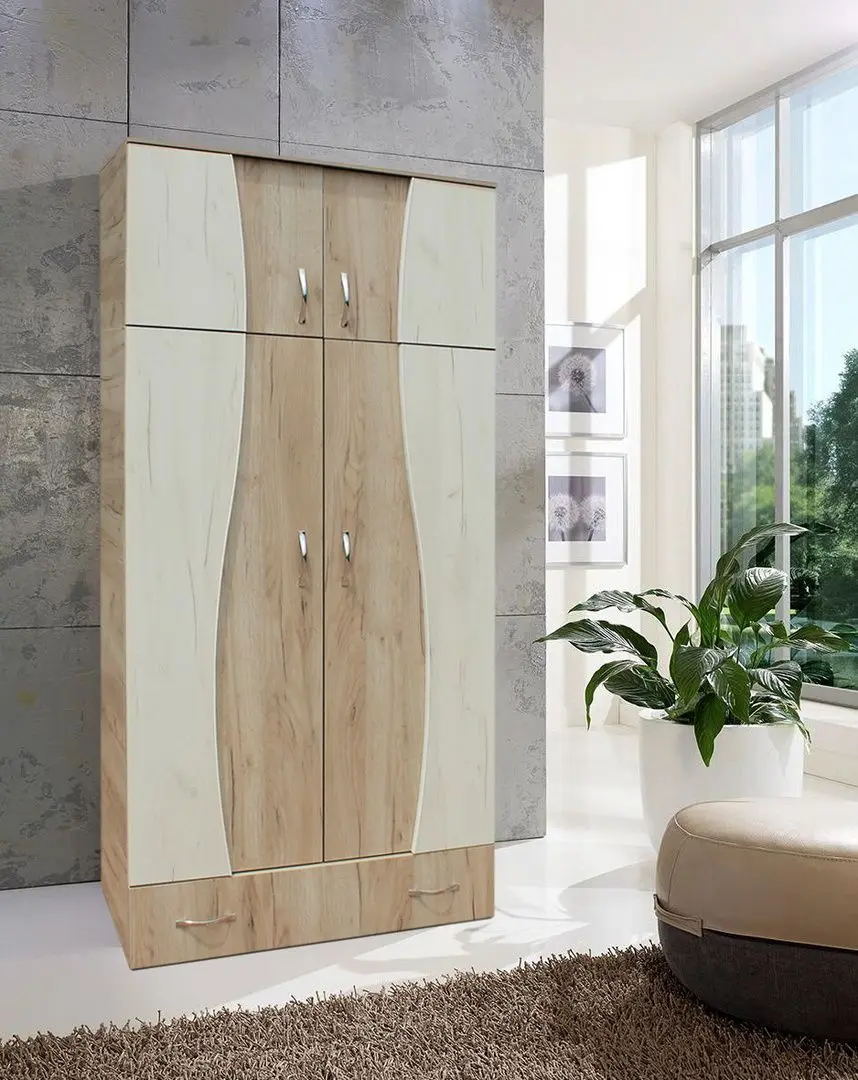 Dulap Marcel Prod 2U S 90x198 (Craft Oak Grey/Craft Oak White)