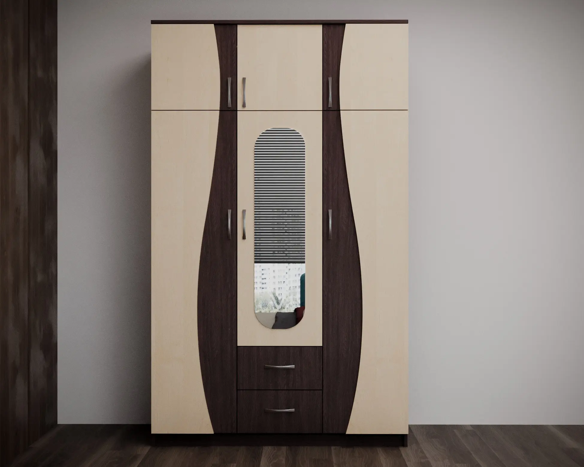 Dulap Marcel Prod 3U S FS (Wenge/Mesteacan)