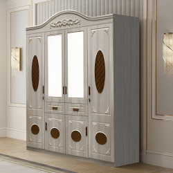 Шкаф Marcel Prod ZQE 017 6U2S 200x50x200 (White/Grey) Thumb