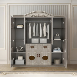 Шкаф Marcel Prod ZQE 017 6U2S 200x50x200 (White/Grey) Thumb