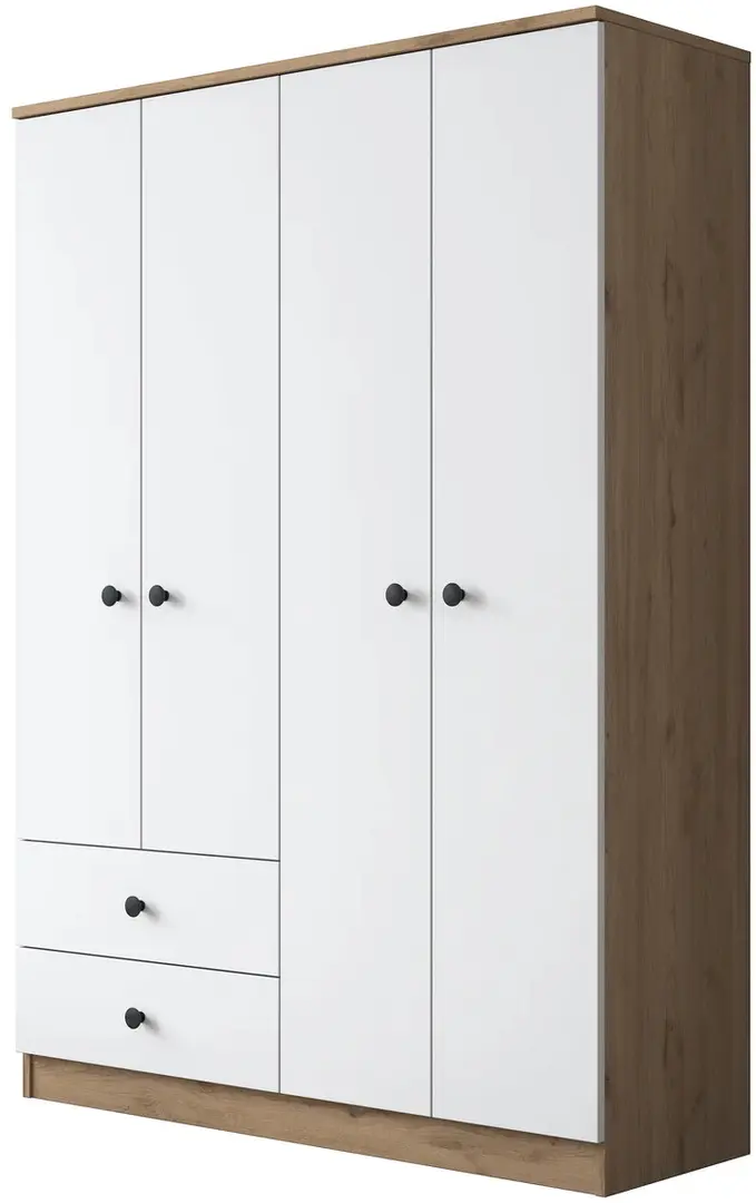 Dulap Mirage Meble BA108 S 4D2S (Walnut/White)