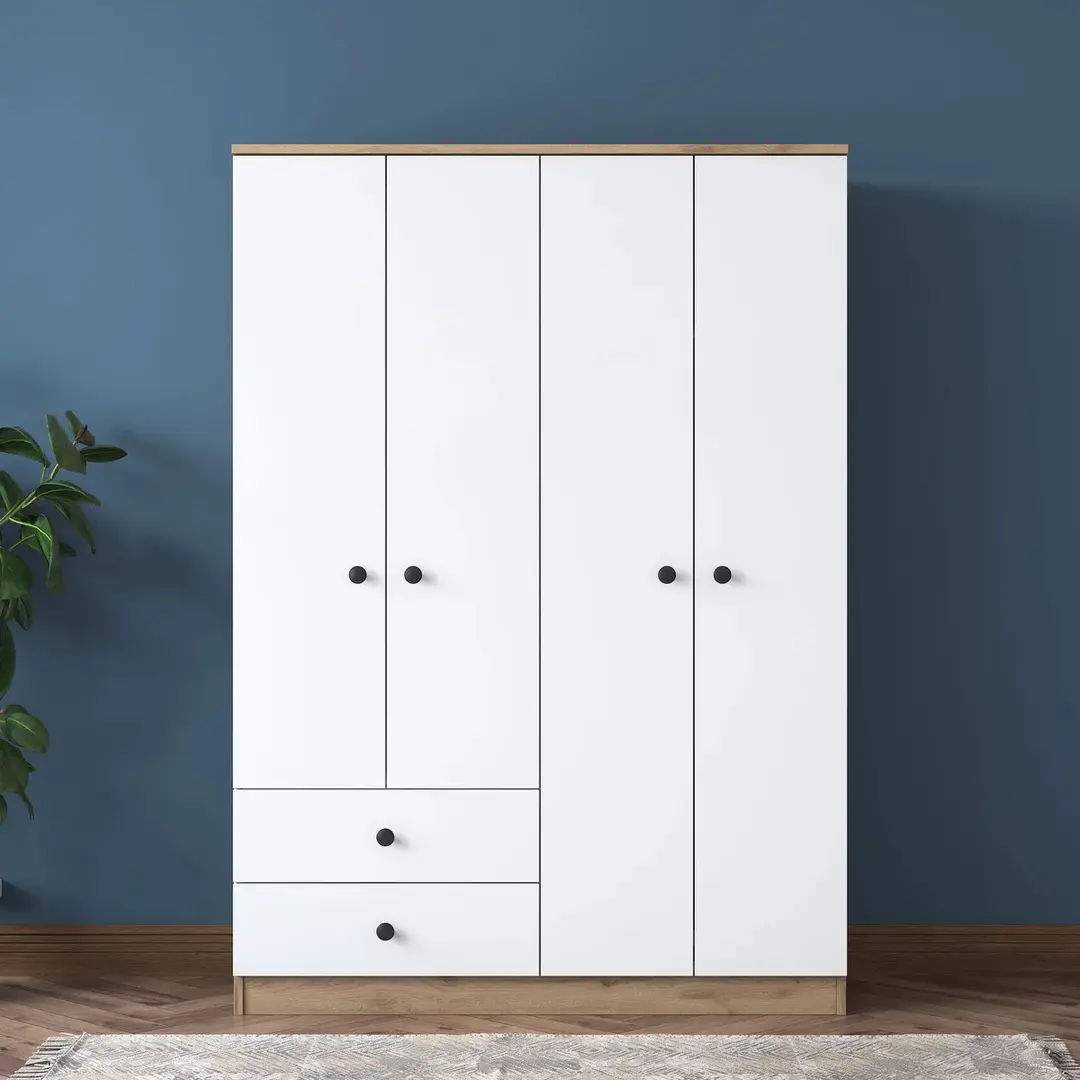 Dulap Mirage Meble BA108 S 4D2S (Walnut/White)