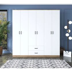 Шкаф Mirage Meble BA111 6D2S (Walnut/White)