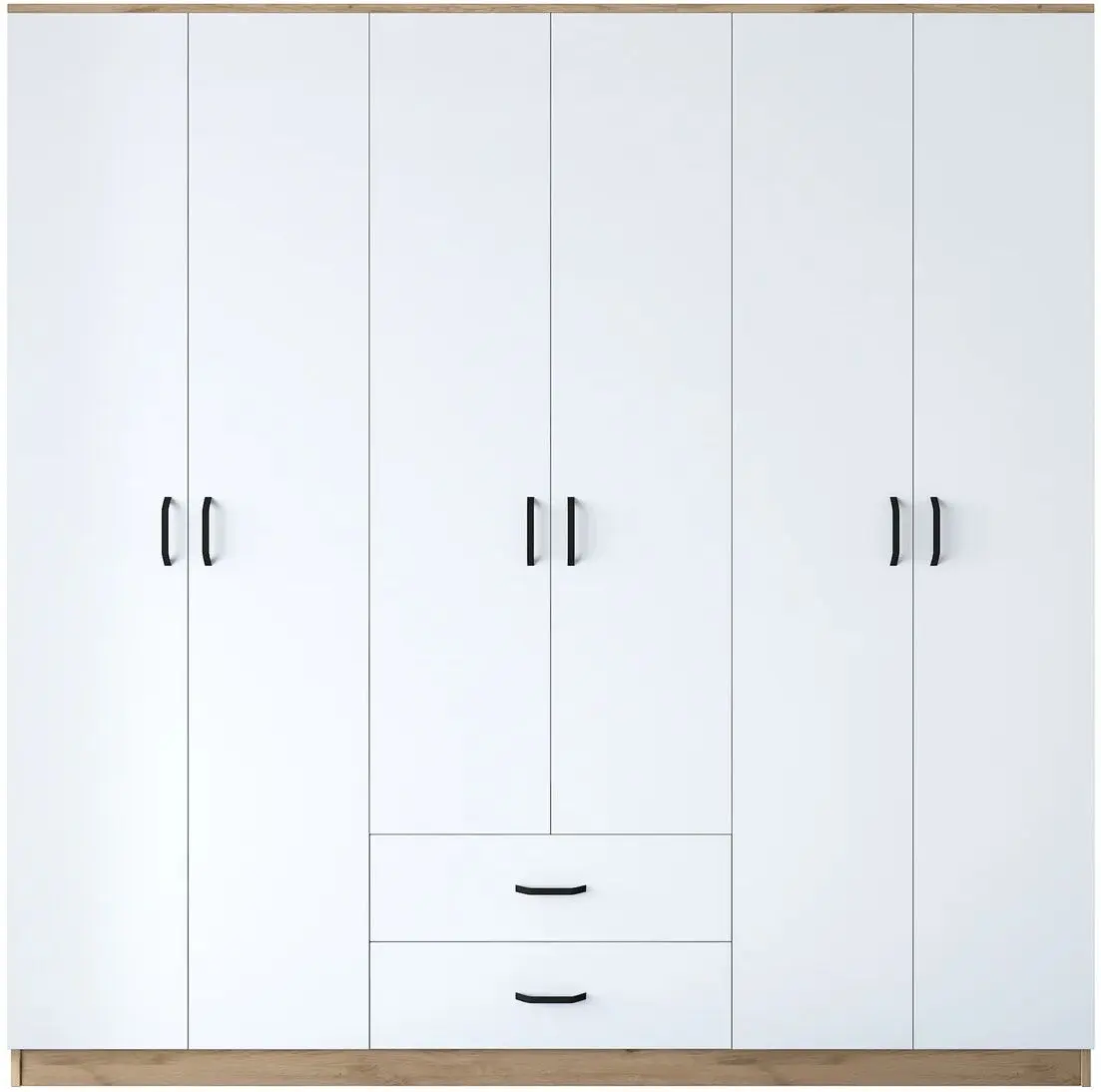 Шкаф Mirage Meble BA111 6D2S (Walnut/White)