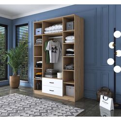 Шкаф Mirage Meble BA112 4D2S (Walnut/White) Thumb