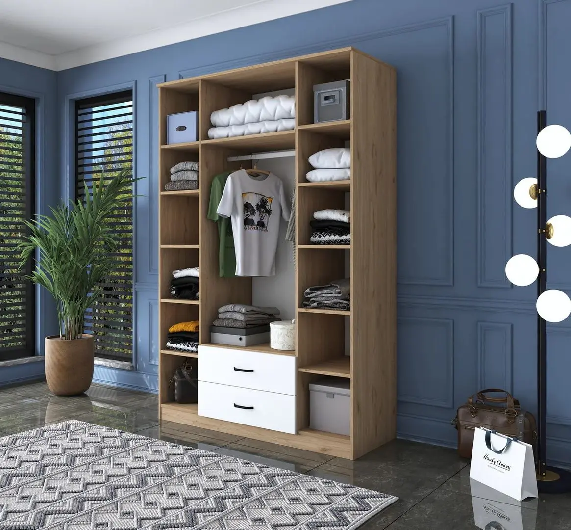 Шкаф Mirage Meble BA112 4D2S (Walnut/White)