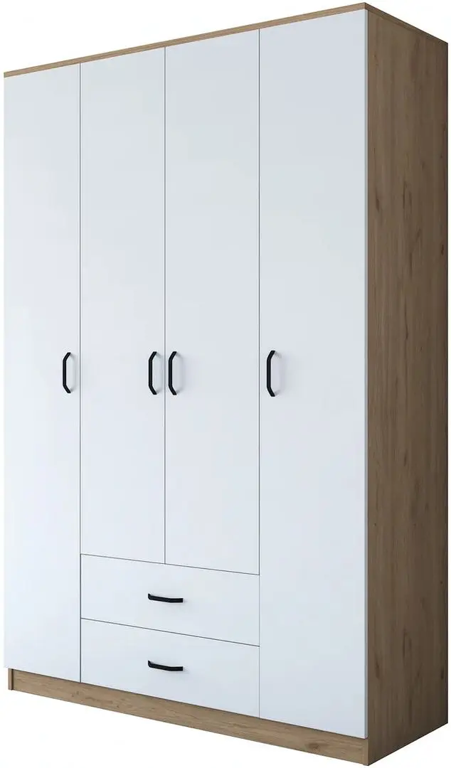 Шкаф Mirage Meble BA112 4D2S (Walnut/White)