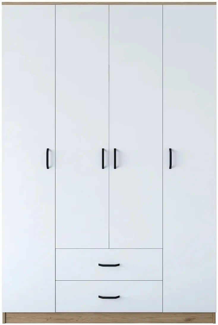 Шкаф Mirage Meble BA112 4D2S (Walnut/White)