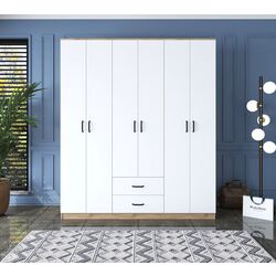 Dulap Mirage Meble BA113 6D2S (Walnut/White)