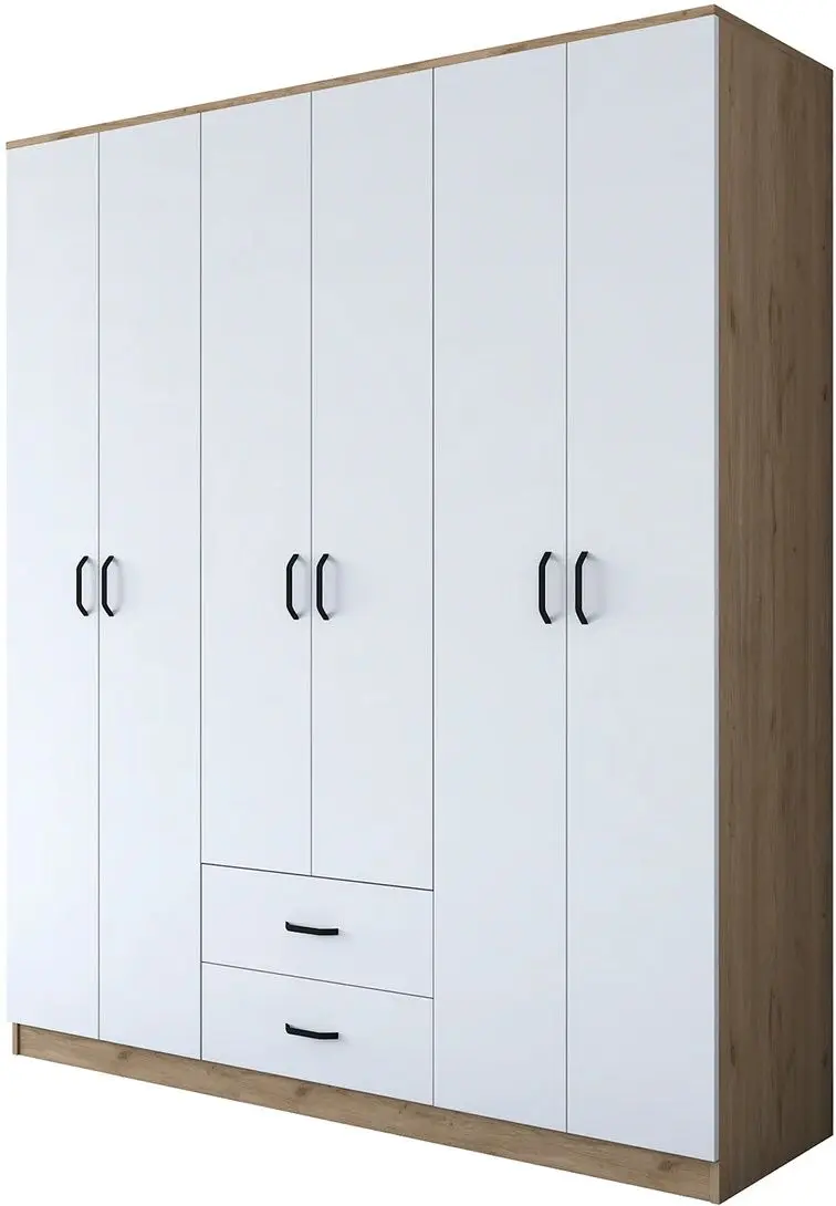 Dulap Mirage Meble BA113 6D2S (Walnut/White)