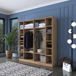 Шкаф Mirage Meble BA114 S 6D (Walnut/White) Thumb