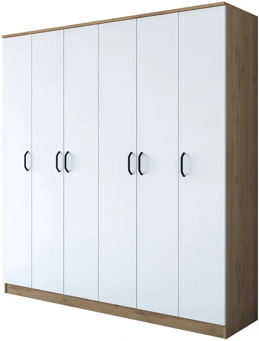 Шкаф Mirage Meble BA114 S 6D (Walnut/White)