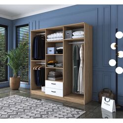 Шкаф Mirage Meble BA115 6D2S (Walnut/White) Thumb