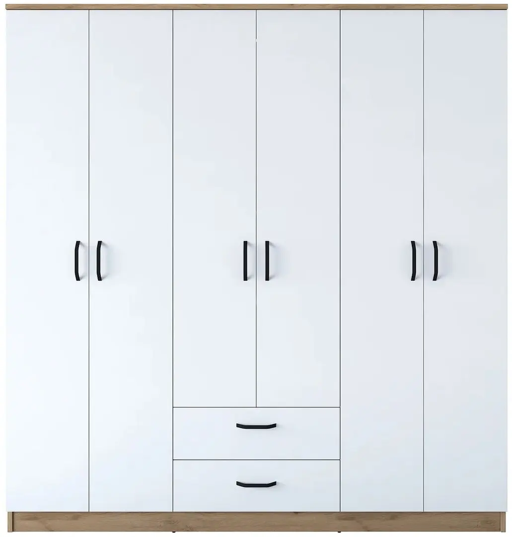 Шкаф Mirage Meble BA115 6D2S (Walnut/White)