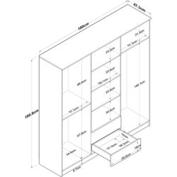 Шкаф Mirage Meble BA115 6D2S (Walnut/White) Thumb