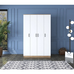 Шкаф Mirage Meble BA116 S 4D (Walnut/White)