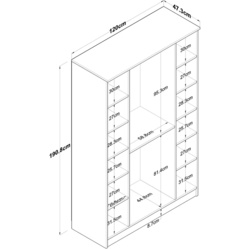 Dulap Mirage Meble BA116 S 4D (Walnut/White) Thumb