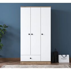 Шкаф Mirage Meble BA117 3D1S (Walnut/White)