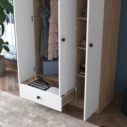 Шкаф Mirage Meble BA117 3D1S (Walnut/White) Thumb