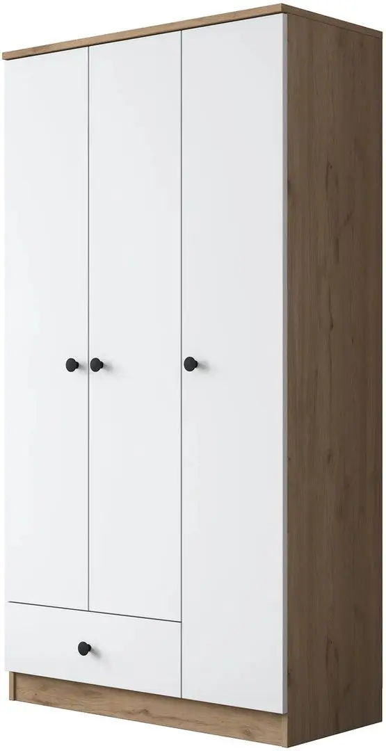 Шкаф Mirage Meble BA117 3D1S (Walnut/White)