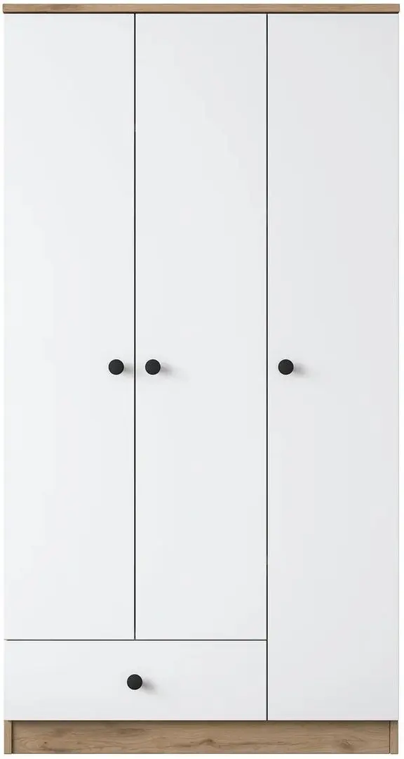 Шкаф Mirage Meble BA117 3D1S (Walnut/White)