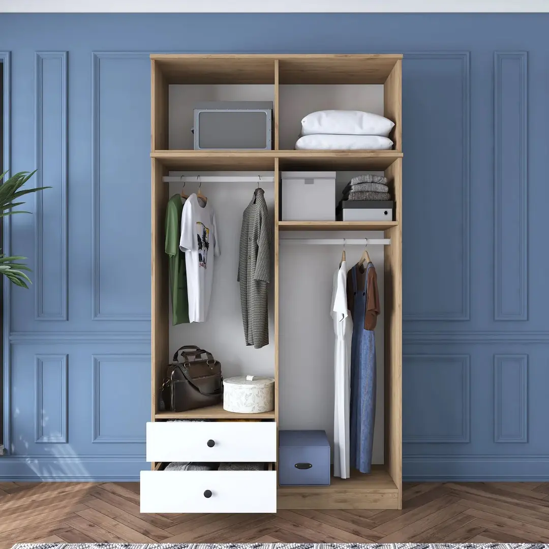 Шкаф Mirage Meble BA121 S 8D2S (Walnut/White)